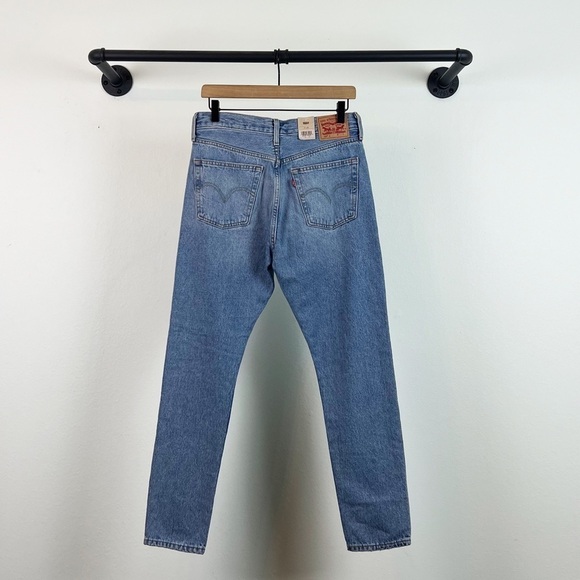 NWT Levi’s 501 High Rise Skinny Jeans in Light Indigo Destructed - Picture 10 of 11